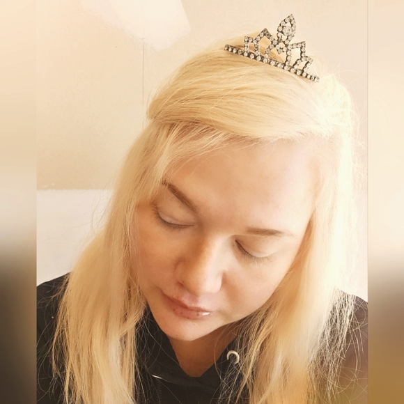 Rare Vintage 1950's Tiara Crown Silver Metal Diamond Rhinestones Hair Comb - Picture 15 of 16